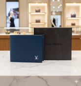 LV LEATHER BI FOLD MENS  WALLET